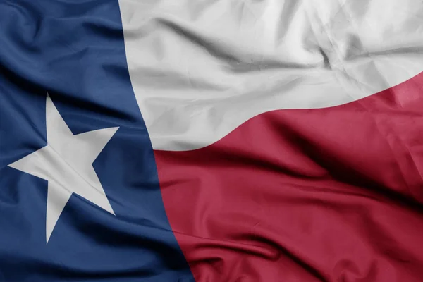 Mávání Barevnou Vlajkou Státu Texas Makro Záběr Ilustrace — Stock fotografie