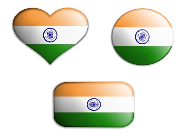 Colorida Bandera Arte Nacional India Figuras Fondos Sobre Fondo Blanco —  Fotos de Stock
