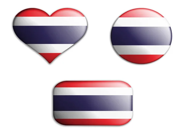 Bandeira Arte Nacional Colorida Figuras Tailandesas Fundo Branco Colagem Conceitual — Fotografia de Stock