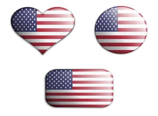 Bandeira Arte Nacional Colorida Dos Estados Unidos América Figuras Fundo — Fotografia de Stock