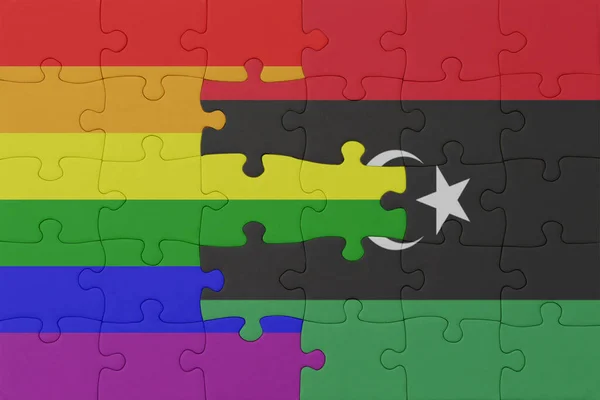 与彩虹的旗帜 欢乐的骄傲和自由 概念3D说明 — 图库照片