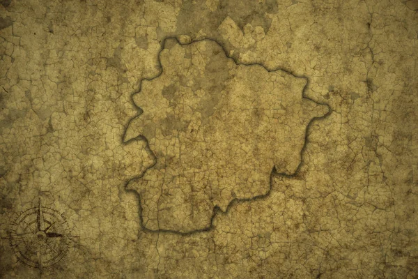 Eski Bir Eski Çatlak Kağıt Arka Planda Andorra Haritası Illüstrasyon — Stok fotoğraf