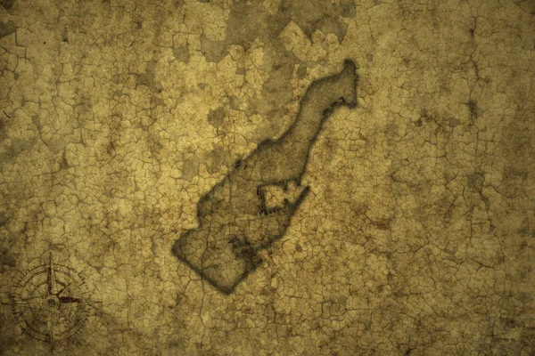 Карта Монако Старом Винтажном Бумажном Фоне Трещин Иллюстрация — стоковое фото