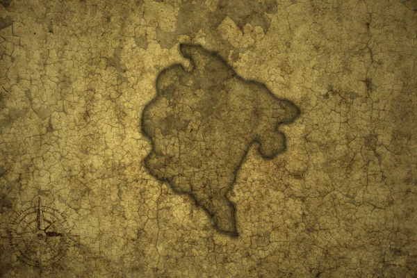 Montgro Nun Eski Bir Çatlak Kağıt Arka Planındaki Haritası Illüstrasyon — Stok fotoğraf