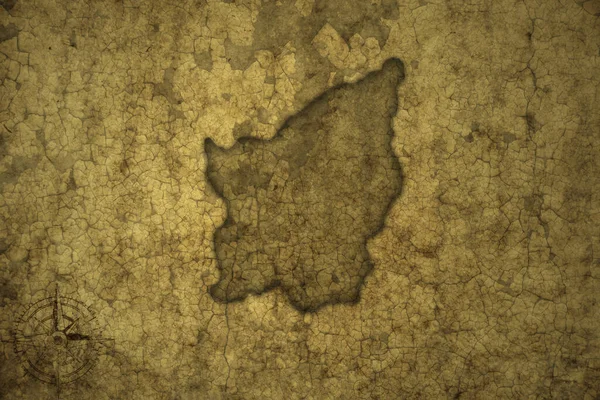 Mapa San Marino Starym Papierowym Tle Ilustracja — Zdjęcie stockowe