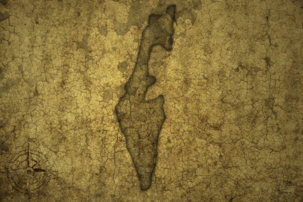 Mappa Israele Vecchio Sfondo Carta Crack Vintage Illustrazione — Foto Stock