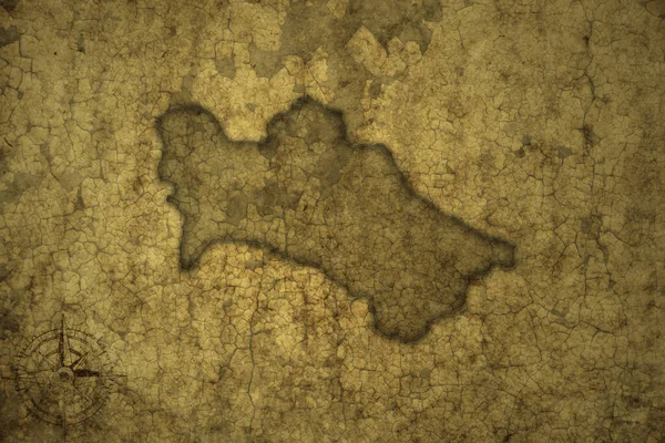 土耳其图上的古老的裂缝纸背景 3D说明 — 图库照片