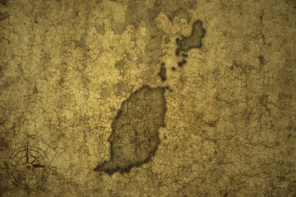 Mappa Granata Vecchio Sfondo Carta Crack Vintage Illustrazione — Foto Stock