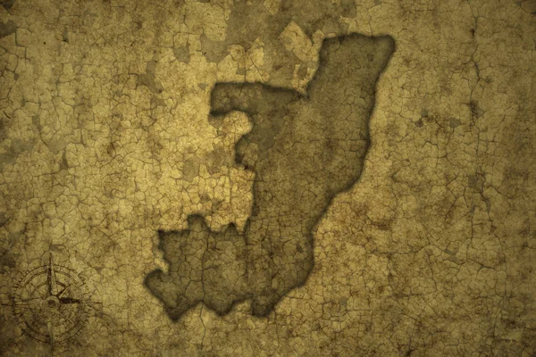 Mapa Republiki Konga Starym Papierowym Tle Rocznika Ilustracja — Zdjęcie stockowe