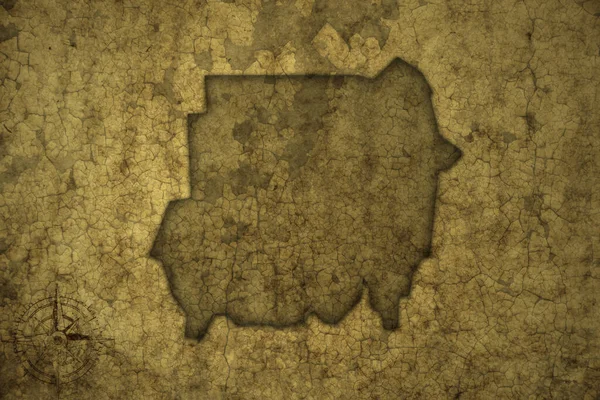 Карта Радара Старовинному Тріщинному Папері Ілюстрація — стокове фото