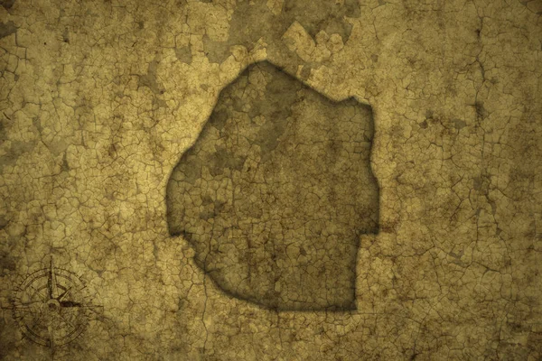 Mappa Eswatini Vecchio Sfondo Carta Crack Vintage Illustrazione — Foto Stock