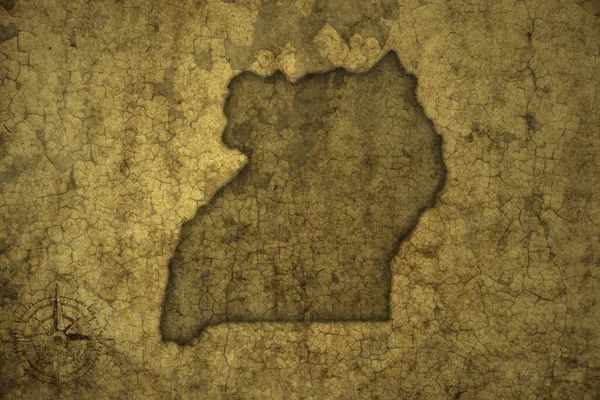 Карта Наганда Старовинному Тріщинному Паперовому Фоні Ілюстрація — стокове фото
