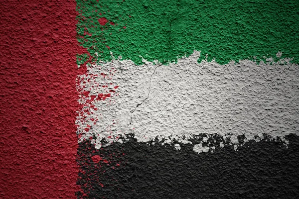 Colorato Dipinto Grande Bandiera Nazionale Emirati Arabi Uniti Una Massiccia — Foto Stock