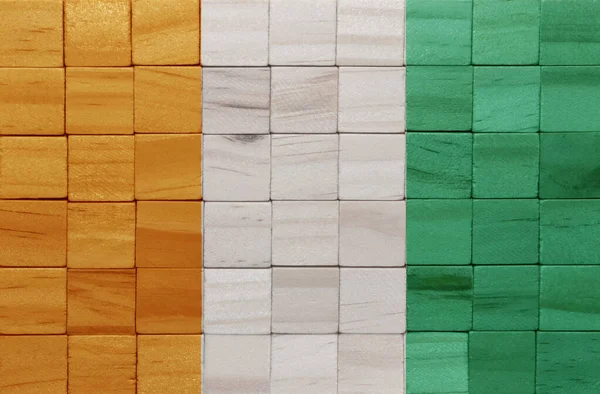 Fargerike Malte Nasjonalflagg Cote Divoire Kubisk Struktur Tre Illustrasjon – stockfoto