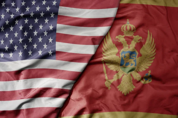 Amerika Birleşik Devletleri Nin Büyük Renkli Bayrağı Montgro Nun Ulusal — Stok fotoğraf