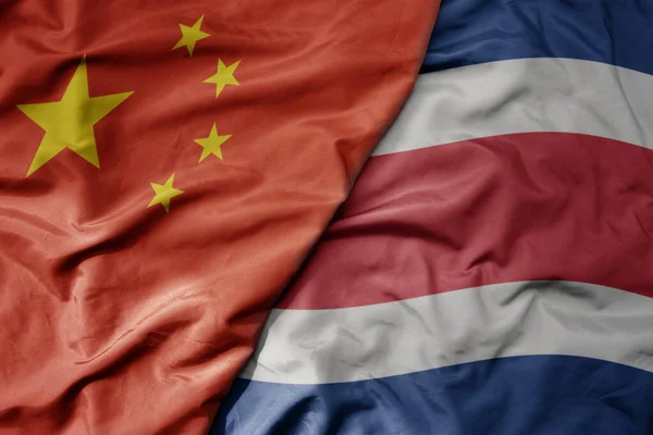 Великий Махаючий Національний Барвистий Прапор Китаю Національний Прапор Країни Макрос — стокове фото