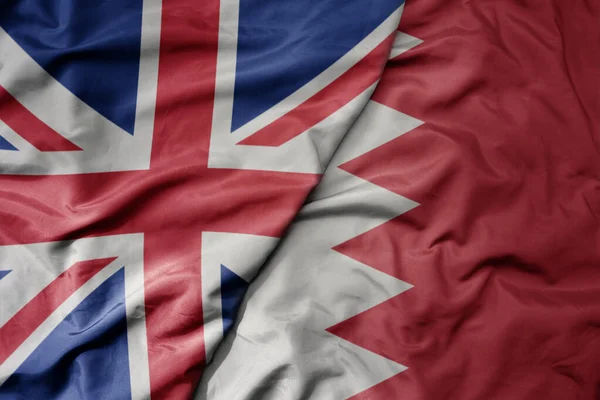 Grote Zwaaiende Nationale Vlag Van Groot Brittannië Nationale Vlag Van — Stockfoto
