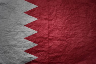 rengarenk, eski kağıt desenli arka planda bahreyn bayrağı