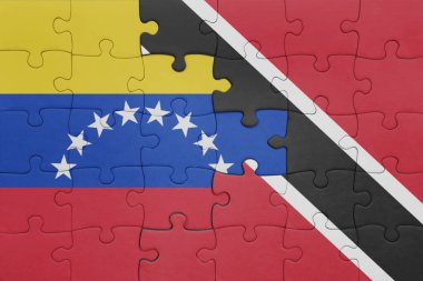 Venezuela 'nın renkli ulusal bayrağı, Trinidad ve Tobago bayrağı. konsept