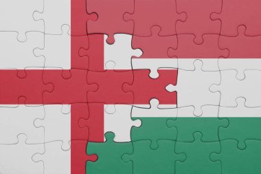 İngiliz bayrağının rengarenk ulusal bayrağıyla bulmaca. konsept