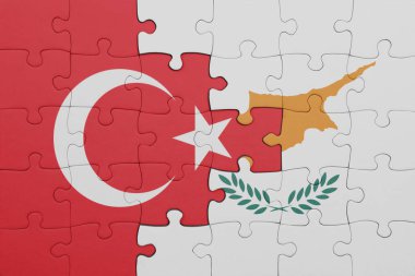 Siyu bayrağı ve hindi bayraklarıyla dolu renkli bir bulmaca. konsept