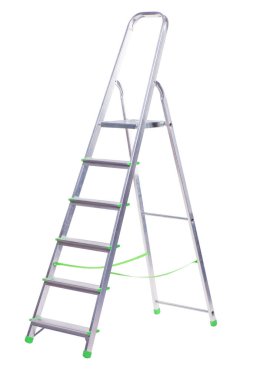 merdiven beyaz arkaplanda izole edildi