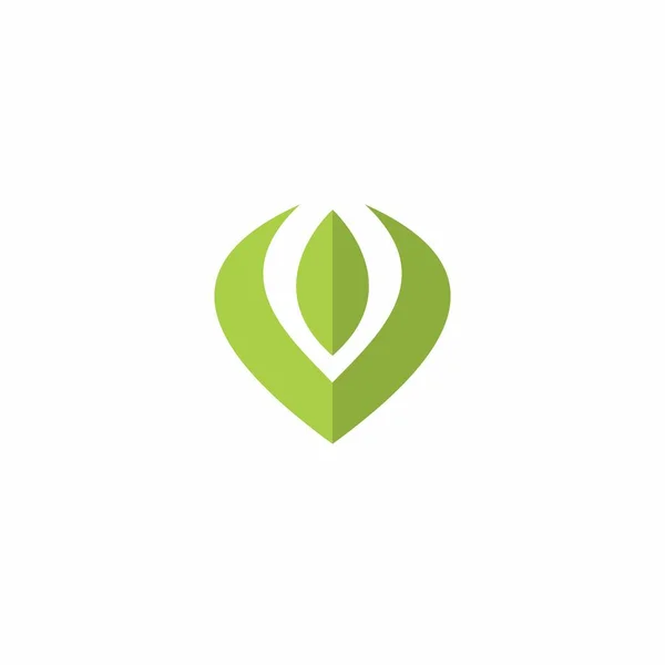 Logo Leaf Proste Odpowiednie Dla Produktu Przyrodniczego — Wektor stockowy