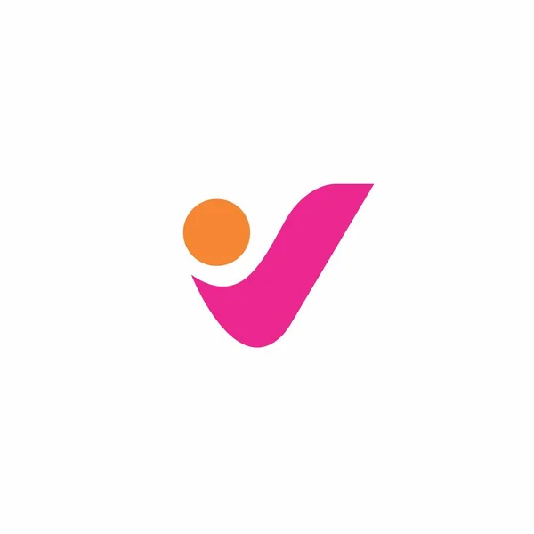 Human Logo Simple Clean Design — Stock Vector