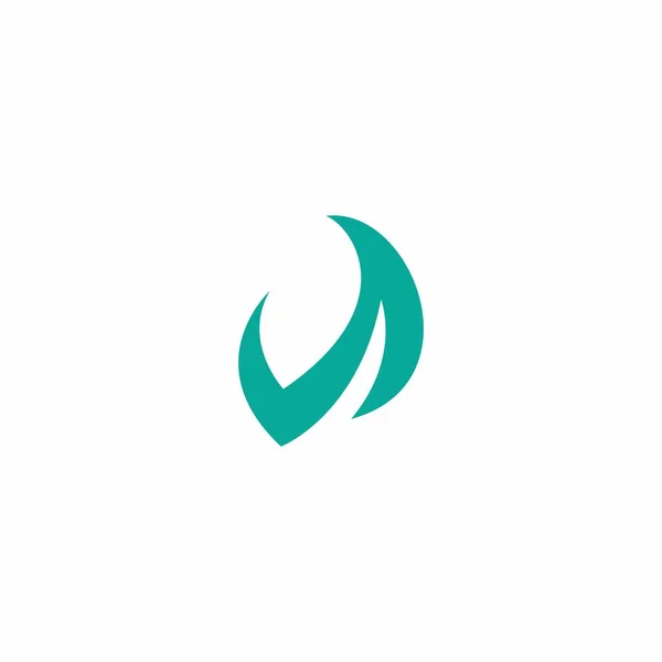 Icône Nature Feuille Conception Logo Lettre — Image vectorielle