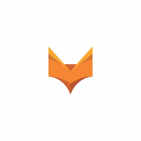 アブストラクト Fox Logo Vectorイラスト — ストックベクタ