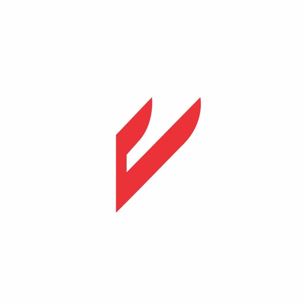Litera Logo Design Kolorze Czerwonym — Wektor stockowy