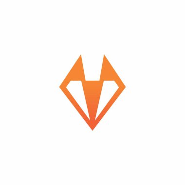 Fox Head Soyut Logo Vektör Tasarımı