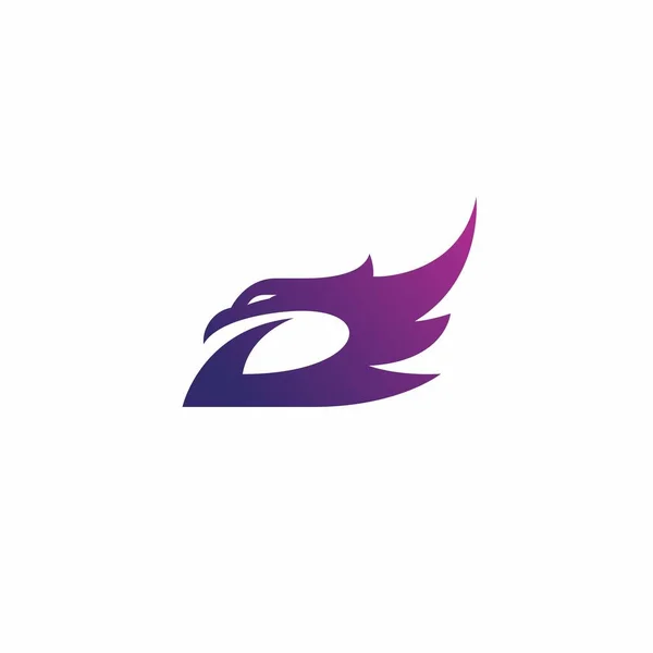 Eagle Logo Buchstabe Icon Flügelikone — Stockvektor