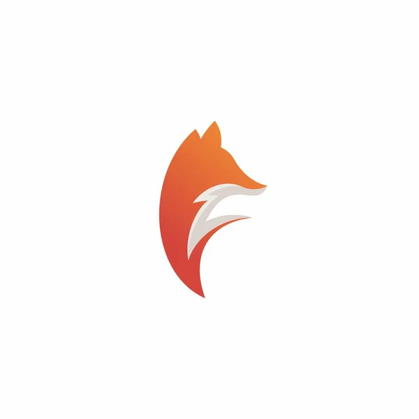 Harfi Fox Logo Tasarımı Tilki Simgesi — Stok Vektör