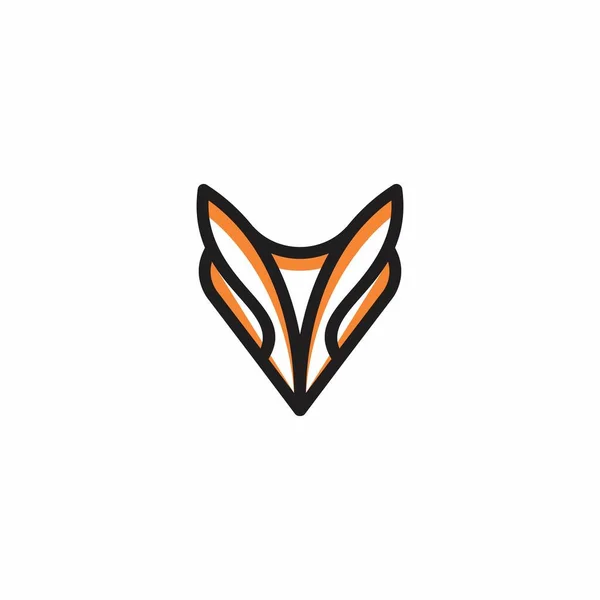 Fox Head Logo Modernes Design Fox Line Logo Fuchs Illustration — Stockvektor