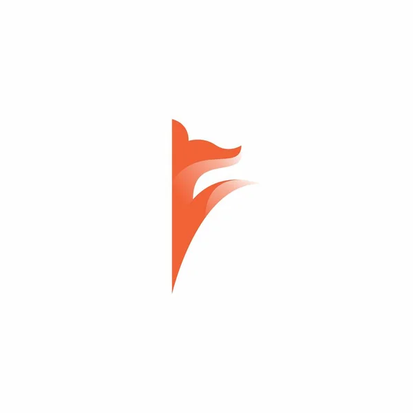 Fox Letter Logo Design Ikoon Fox Vector Illustratie — Stockvector