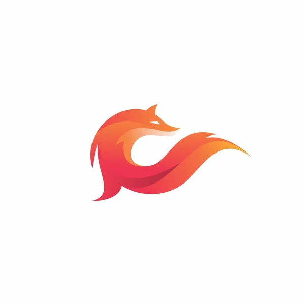 Fox Fire Logosu Fox Logo Vektörü Fox Illustration Tilki Hayvan — Stok Vektör