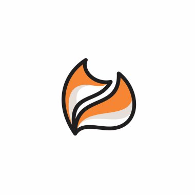 Fox Logosu Soyut. Fox Vector İllüstrasyonu. Fox Simgesi Tasarımı