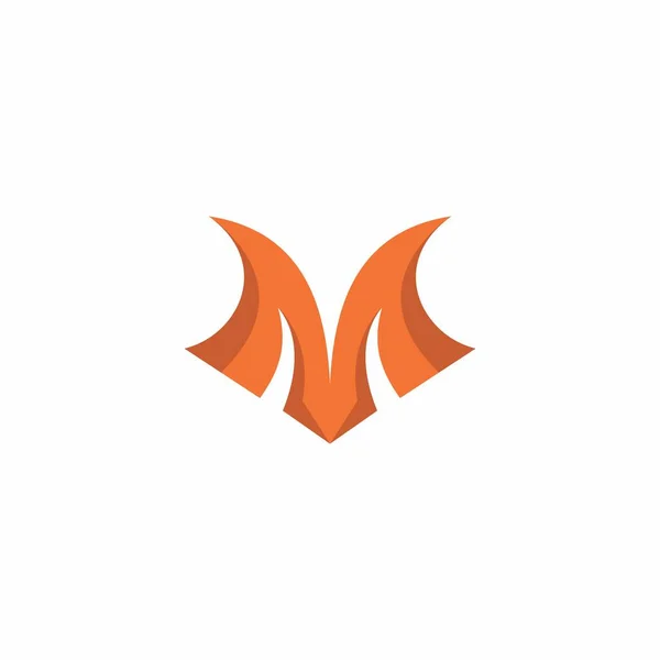 Fox Logo Design Vektor Initial Design Ikona Lišky — Stockový vektor