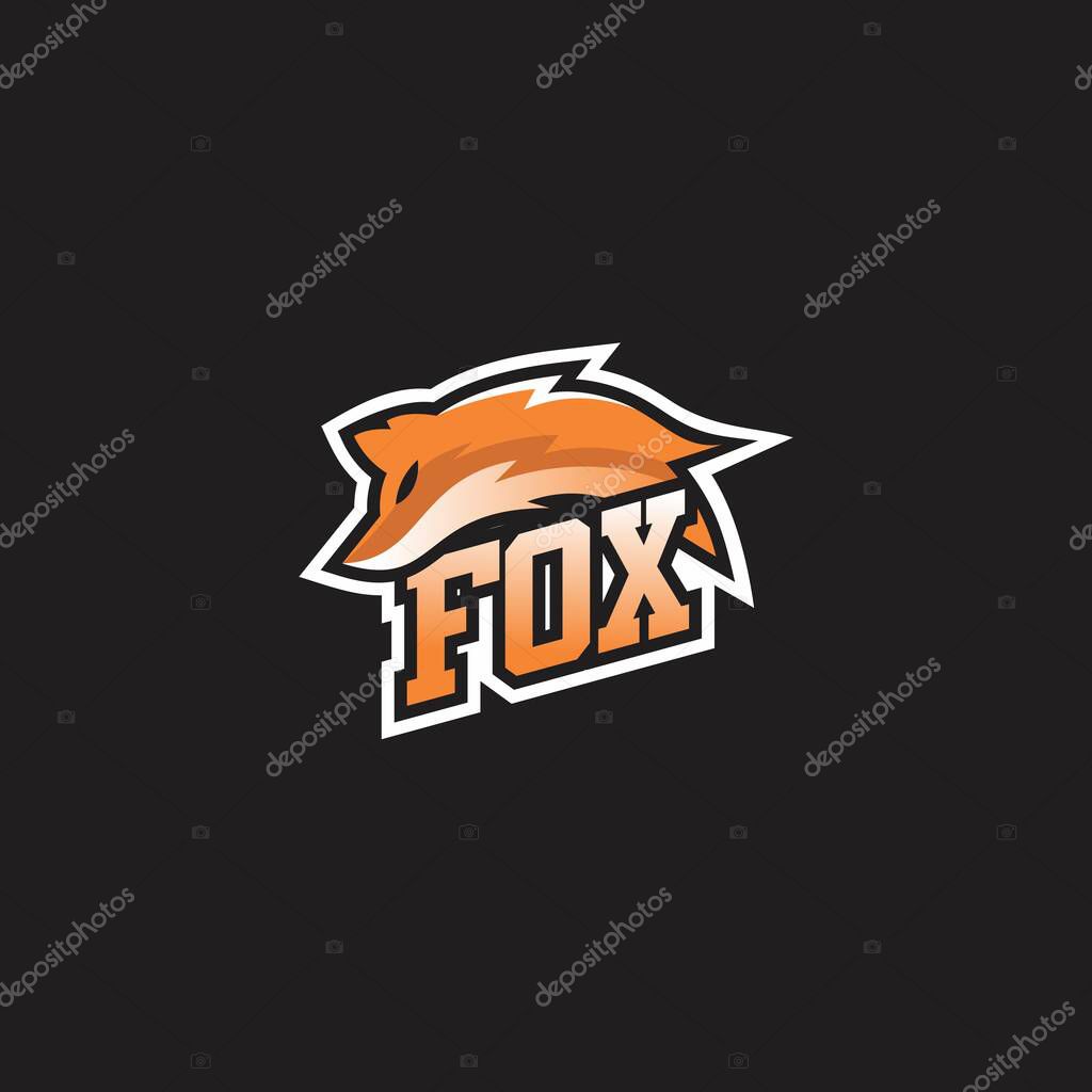 Fox E Sport Logo Design. Fox Illustration Vector