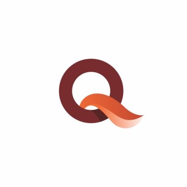 Q Fox logo tasarımı. Baş harfi Q. Tilki Vektörü
