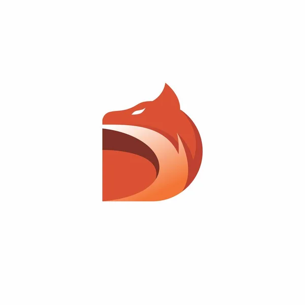 Fox Logo Ontwerp Fox Vector Illustratie — Stockvector