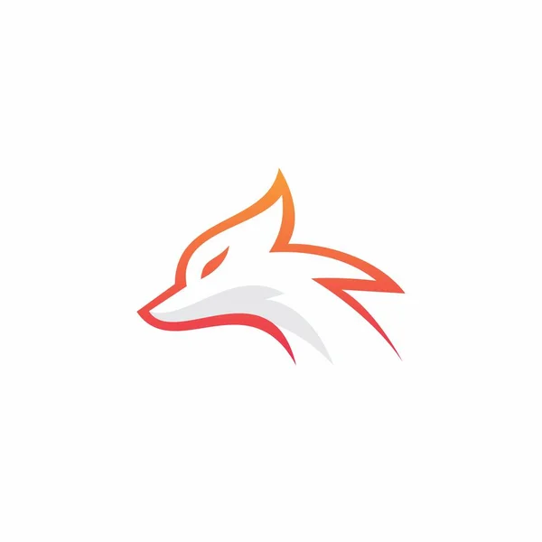 Fox Abstract Logo Fox Head Fox Icon Vector — Stock Vector