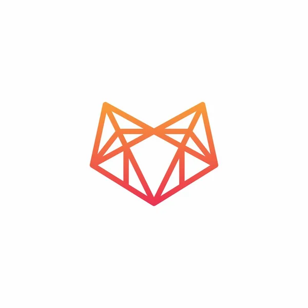 Геометрический Логотип Fox Fox Icon Design Лисьего Вектора — стоковый вектор
