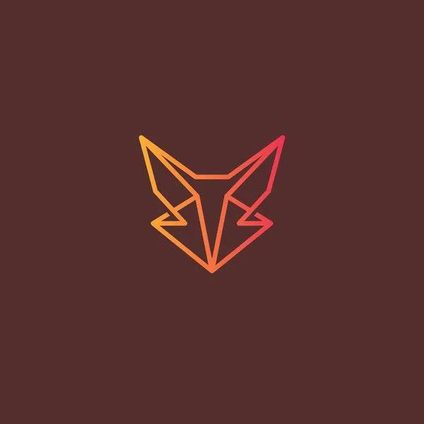 Fox Modern Design Obrys Fox Logo Ikona Lišky — Stockový vektor