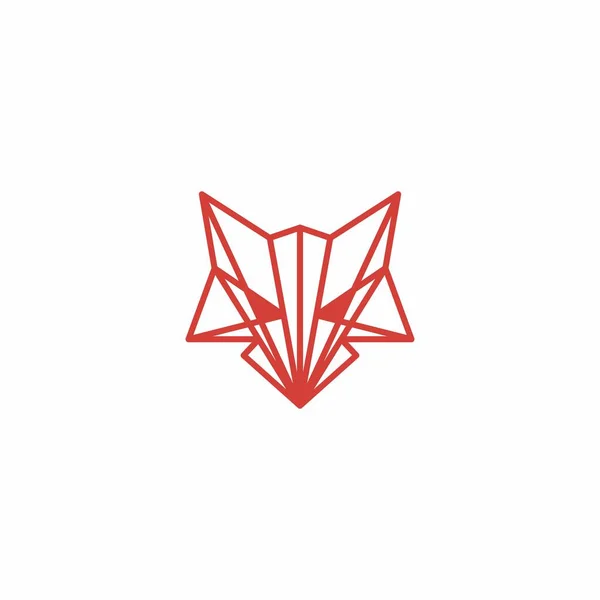 Geometrisches Fox Logo Fox Line Logo Design Fuchs Ikone — Stockvektor
