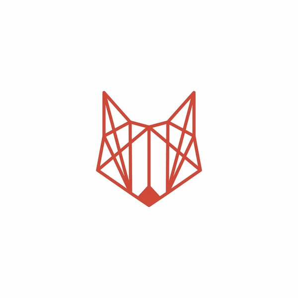 Geometrik Tilki Logosu. Fox Tasarım Logosu. Fox Vektör İllüstrasyonu
