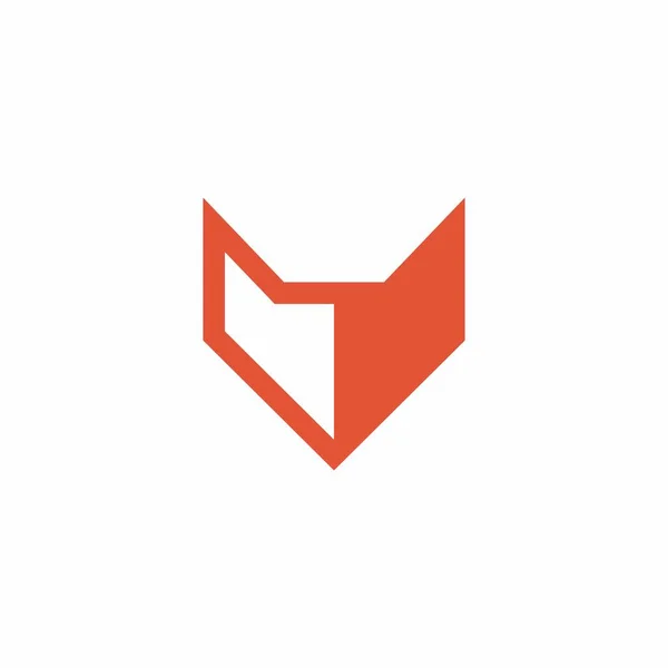 Fox Logo Simple Clean Design Fox Icon Fox Vector — Stock Vector