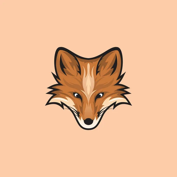 Logotipo Mascote Cabeça Raposa Desenho Ilustração Vetorial Raposa — Vetor de Stock