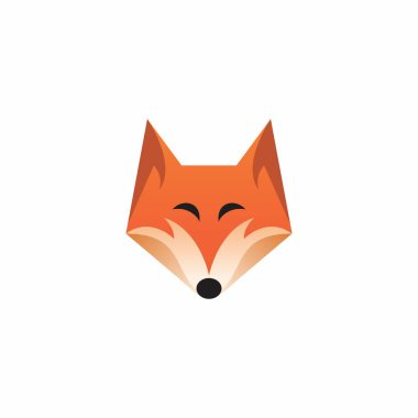 Fox Maskot Vektör İllüstrasyonu. Fox Logosu Modern Tasarım